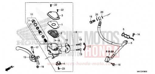MAITRE-CYLINDRE DE FREIN AVANT CYLINDRE GL1800BDL de 2020